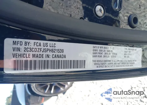 2023 Dodge Challenger R/T Scat Pack from USA, damaged, VIN 2C3CDZFJ5PH621539